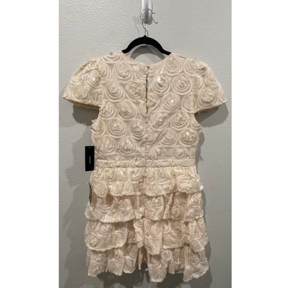 LULUS Worth the Wait Cream Sequin Ruffled Mini DrCream Sequin Ruffled Mini Dress - Picture 6 of 7